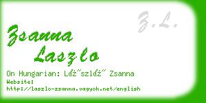 zsanna laszlo business card